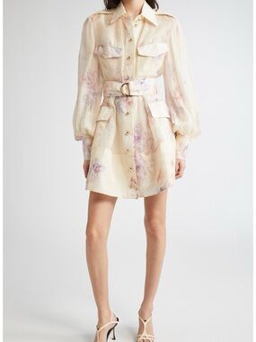 zimmermann illustration flounce mini dress Zimmermann Illustration Flounce Mini Dress